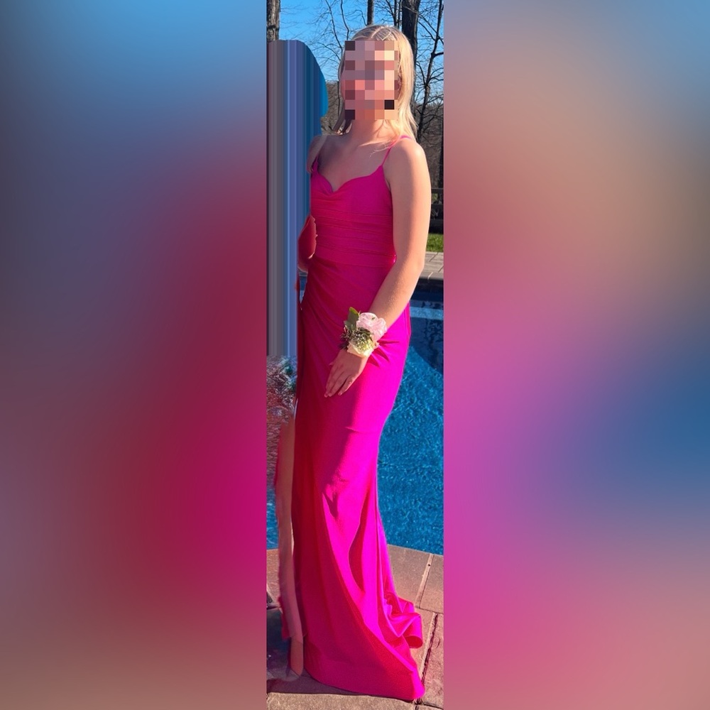Stunning JOVANI Hot Pink Prom Dress!